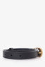 Gucci Black Leather 'GG' Marmont Belt Size 80