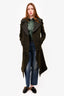 Celine Green Wool/Mohair Long Jacket Size 38