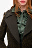 Celine Green Wool/Mohair Long Jacket Size 38