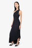 A.L.C Black Pleated Cut-out One Shoulder Maxi Dress Size 2