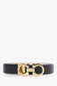 Salvatore Ferragamo Black/Beige Reversible Belt