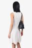 Roberto Cavalli Cream Knit Sleeveless Dress With Lace Detail Size 44