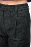 Brunello Cucinelli Dark Wash Soft Cotton Denim Tapered Trousers with Beaded Detail Size 0