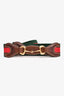 Gucci Vault Vintage Leather Web Canvas Horsebit Belt Size 85