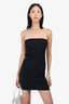 Versace Black Stretch Jersey Ruched Strapless Mini Dress Size 38