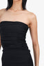 Versace Black Stretch Jersey Ruched Strapless Mini Dress Size 38