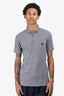 Dolce & Gabbana Grey/Red Crown Embroidery Polo Shirt Size 48 Mens