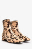 Gucci Animal Print Pony Hair Horsebit Boots Size 39