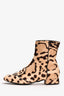 Gucci Animal Print Pony Hair Horsebit Boots Size 39