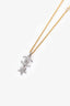 Pre-Loved™ Chanel Silver/Gold Tone Crystal CC Star Necklace