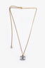 Pre-Loved™ Chanel Silver/Gold Tone Crystal CC Necklace