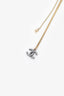 Pre-Loved™ Chanel Silver/Gold Tone Crystal CC Necklace