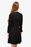 Sandro Black Velvet Detail Crystal Embellished Est. Size XS