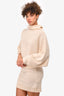 Toteme Cream Cashmere Mock Neck Dress Size XS