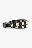 Valentino Black Leather Rockstud Double Wrap Bracelet