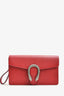 Gucci Burgundy Leather Dionysus Accent Wristlet