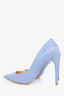 Alexandre Birman Blue Python Pointed Toe Heels Size 37