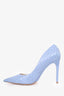 Alexandre Birman Blue Python Pointed Toe Heels Size 37