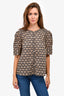 Ba&Sh Brown/Black Patterned Top Size 3