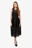 Maje Black Lazer-Cut Detail Sleeveless Maxi Dress Size 1