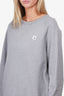 Acne Studios Grey Face Square Patch Sweatshirt Size S