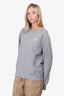 Acne Studios Grey Face Square Patch Sweatshirt Size S