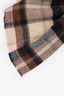 Acne Studios Brown Wool Check Printed Scarf