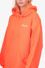 Balenciaga Orange Logo-Print Jersey Hoodie Size M