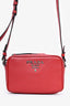 Prada Red Leather Phenix Crossbody Camera Bag