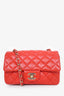 Pre-Loved Chanel™ 2017 Red Lambskin Mini Rectangle Flap Bag