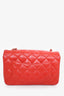 Pre-Loved Chanel™ 2017 Red Lambskin Mini Rectangle Flap Bag