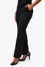 Reiss Black Textured Wide Leg Trousers Size 6