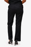 Reiss Black Textured Wide Leg Trousers Size 6