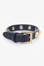 Valentino Black Leather Rockstud Bracelet