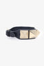 Valentino Black Leather Large Rockstud Bracelet