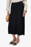 Diane Von Furstenberg Black Ribbed Midi Skirt Size S