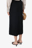 Diane Von Furstenberg Black Ribbed Midi Skirt Size S