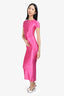 Skims Hot Pink Shine Spandex Jersey Maxi Dress Size XXS