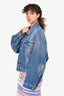 Acne Studios Blue Denim Relaxed Cropped Jacket Size 34