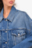 Acne Studios Blue Denim Relaxed Cropped Jacket Size 34