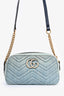 Gucci Blue Denim Pearly GG Small Marmont Camera Bag