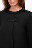 Chloe Black Wool Oversized Button Detail Coat Size 38