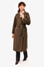 Weekend Max Mara Dark Olive Green Wool/Alpaca Wrap Coat Size 0 US