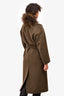 Weekend Max Mara Dark Olive Green Wool/Alpaca Wrap Coat Size 0 US