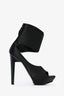 Jil Sander Black Satin Cuffed Heels Size 38