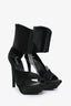 Jil Sander Black Satin Cuffed Heels Size 38