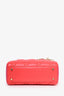 Christian Dior 2014 Limited Edition Two-Tone Red/Fuchsia Cannage Leather Mini Lady Dior