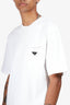 Prada White Triangle Logo T-Shirt Size XL Mens