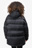 Off-White Black Down Cinched Waist Jacket with Hood Size 38