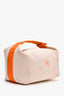 Hermès Beige/Orange Canvas Large Bride-a-Brac Case